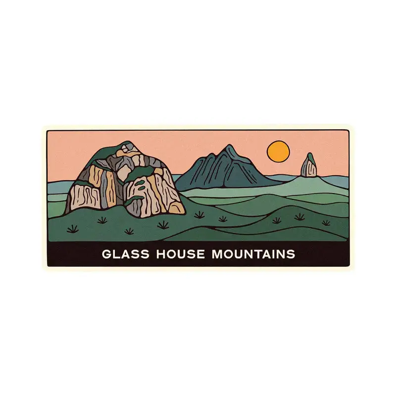 Zoe Rose Creative Glasshouse Mountains Vinyl Sticker 1